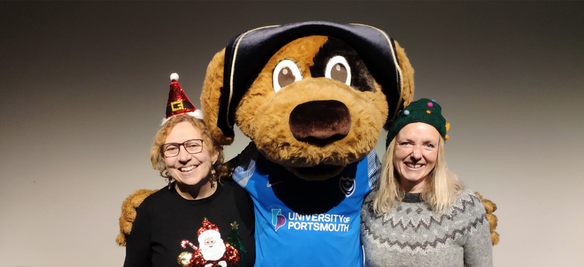 Left to right - Cllr Suzy Horton, Portsmouth FC mascot, Nelson, and deputy director, children's and families, Sam Bushby